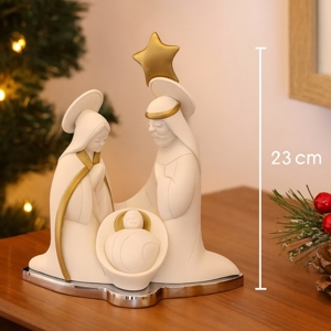 Presepe di natale h23 bongelli preziosi statuina bianco oro natività