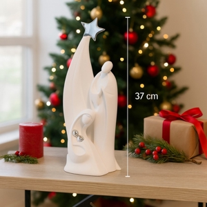 Bongelli preziosi statuina presepe h37 bianco moderno natività di natale