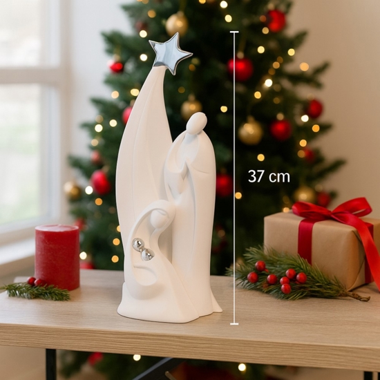 Bongelli preziosi statuina presepe h37 bianco moderno natività di natale