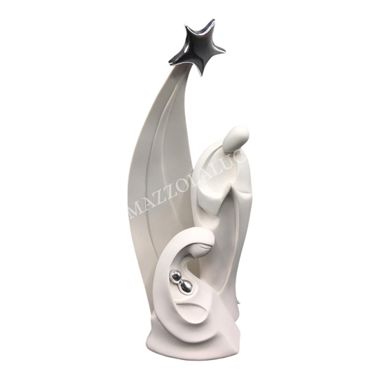 Bongelli preziosi statuina presepe h37 bianco moderno natività di natale