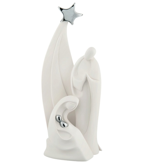 Bongelli preziosi statuina presepe h37 bianco moderno natività di natale