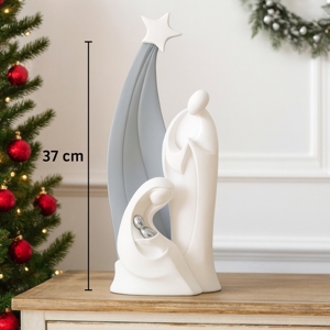Statuina presepe h37 di natale natività grigio moderno bongelli preziosi