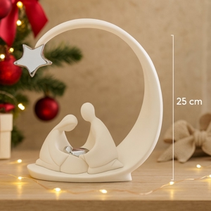Bongelli preziosi presepe h25 bianco di natale moderno