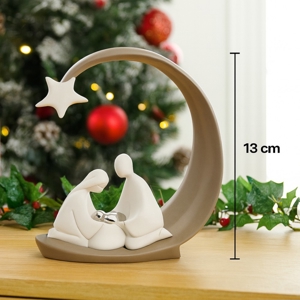 Bongelli preziosi statuina presepe h13 moderno di natale nocciola