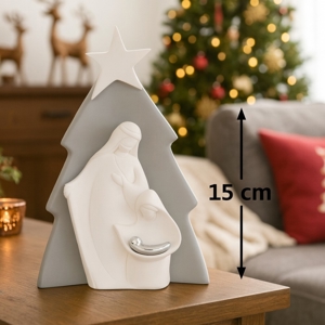 Bongelli preziosi presepe di natale h15 grigio statuina natività