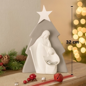 Presepe moderno di natale grigio h32 statuina bongelli preziosi