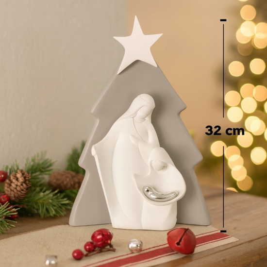 Presepe moderno di natale grigio h32 statuina bongelli preziosi