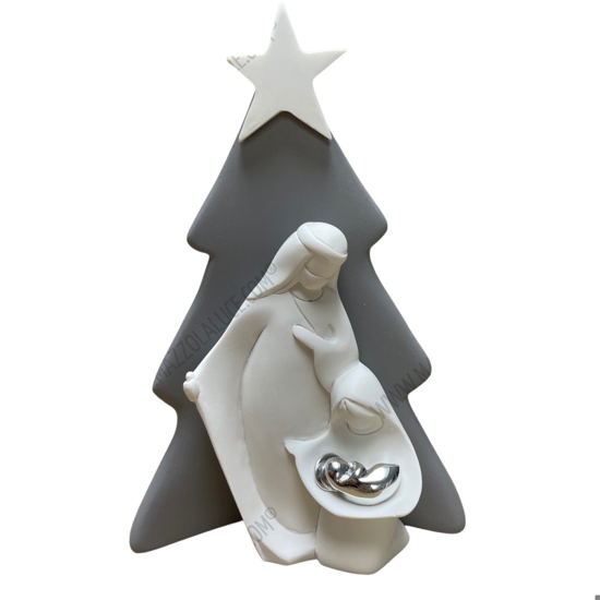 Presepe moderno di natale grigio h32 statuina bongelli preziosi