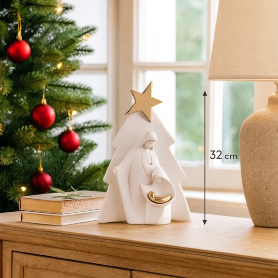 Presepe moderno di natale h32cm oro statuina natività bongelli preziosi
