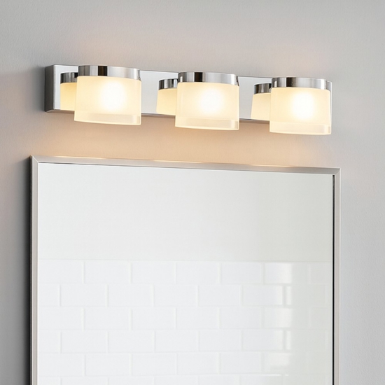 Applique specchio da bagno 15w 3000k cromato