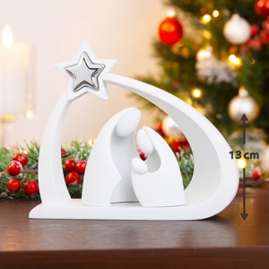 Statuina presepe natività h13 di natale bianco bongelli preziosi