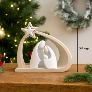 Statuina presepe natività di natale h25 nocciola bongelli preziosi