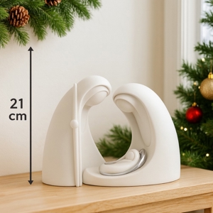 Bongelli preziosi statuina presepe di natale bianco h21 moderno