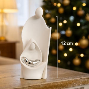 Presepe stilizzato bianco h12 statuina natività bongelli preziosi