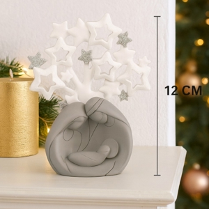 Presepe albero stelle grigio h12 moderno bongelli preziosi