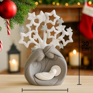 Presepe albero di natale grigio h30 moderno statuina bongelli preziosi