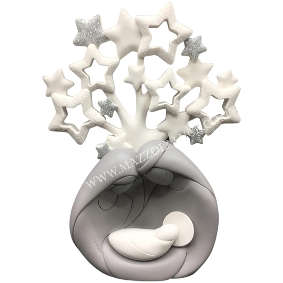 Presepe albero di natale grigio h30 moderno statuina bongelli preziosi