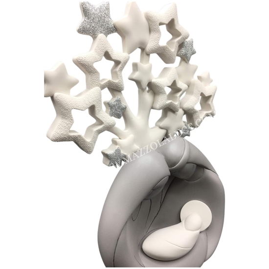 Presepe albero di natale grigio h30 moderno statuina bongelli preziosi
