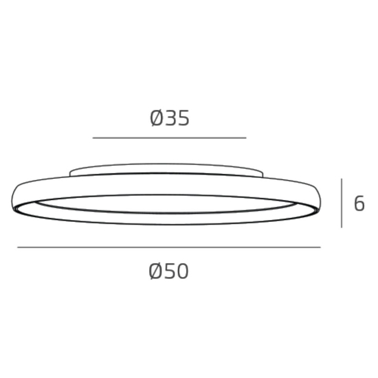 Plafoniera bianca top light plana rotonda 50cm biemissione luce 44w cct