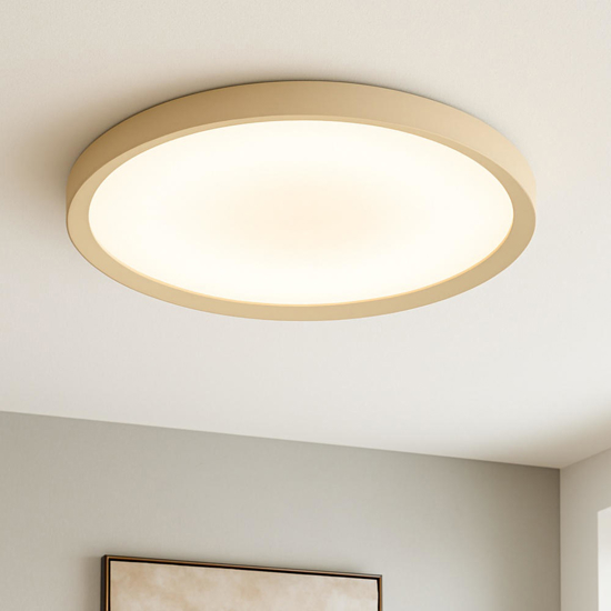 Plafoniera sabbia rotonda per cucina biemissione luce led cct top light plana