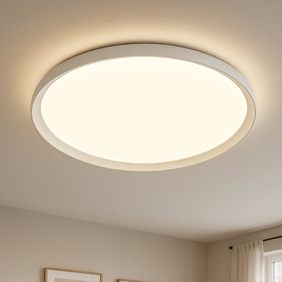 Top light plana plafoniera moderna bianca rotonda biemissione led 55w cct