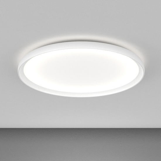 Top light plana plafoniera moderna bianca rotonda biemissione led 55w cct
