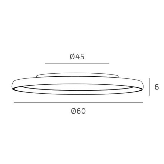 Plafoniera top light plana nera rotonda 60cm biemissione led 55w cct