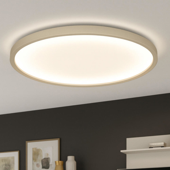 Top light plana sabbia plafoniera moderna led 55w cct biemissione rotonda