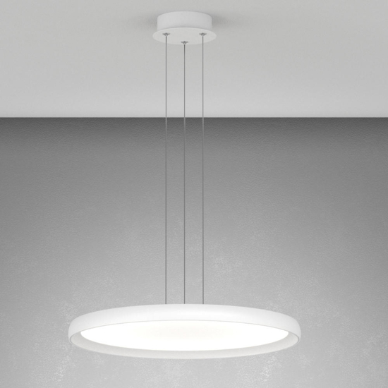 Lampadario da cucina plana top light bianco rotondo led25w cct