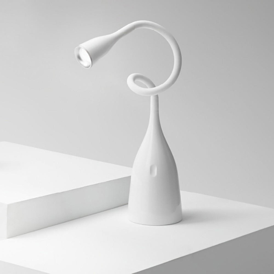 Lampada da scrivania cameretta gea luce gls bianca orientabile led 3000k