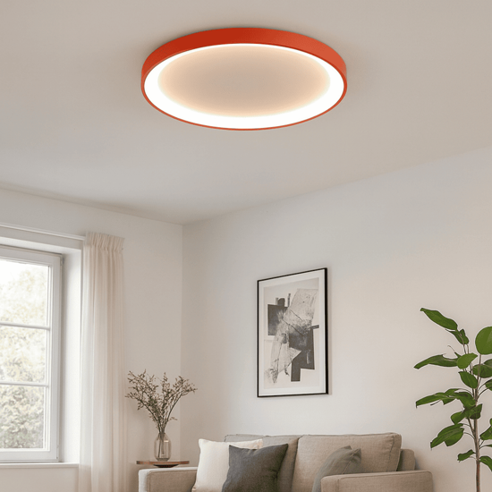 Plafoniera tonda led 3000k 4000k gea luce krizia terracotta 78cm