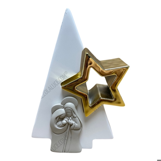 Statuetta presepe di natale h13 natività bianco nocciola bongelli preziosi Statuetta presepe di natale h13 natività bianco nocciola bongelli preziosi