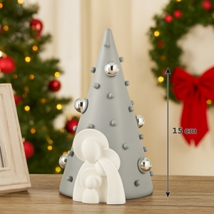 Statuina presepe natività di natale grigio h15 bongelli preziosi