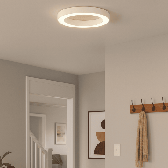 Ondaluce globus plafoniera moderna bianca led 3000k 4000k 80 cm dimmerabile