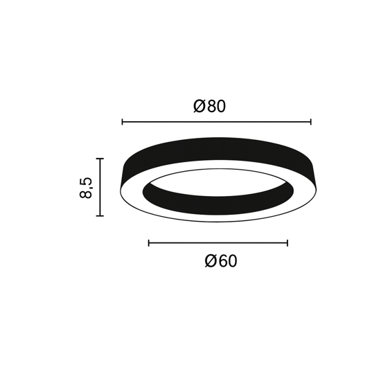 Ondaluce globus plafoniera moderna bianca led 3000k 4000k 80 cm dimmerabile