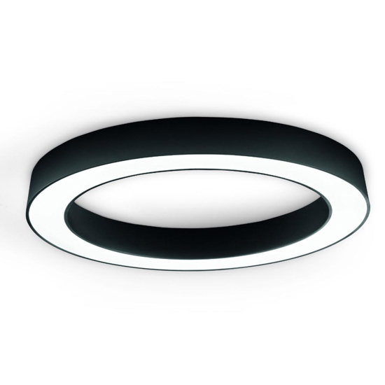 Plafoniera moderna ondaluce globus nera 100cm led dimmerabile