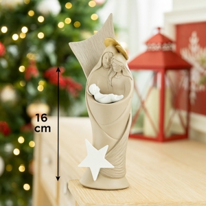 Statuina presepe di natale bongelli preziosi natività h16 nocciola