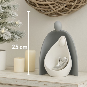 Presepe di natale statuetta h25cm natività grigio bongelli preziosi
