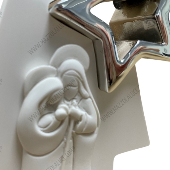 Presepe di natale h13cm statuina bianco argento bongelli preziosi Presepe di natale h13cm statuina bianco argento bongelli preziosi