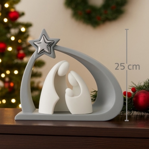 Visualizza i dettagli per Presepe natalizio statuetta nativita h25 grigio bongelli preziosi Presepe natalizio statuetta nativita h25 grigio bongelli preziosi