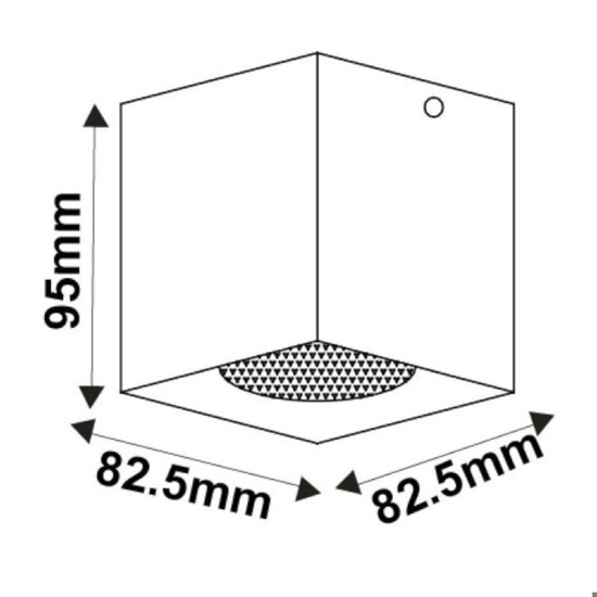 Faretto cubo da soffitto nero quadrato