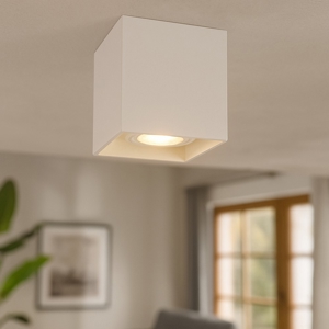 Faretto da soffitto di metallo bianco quadrato