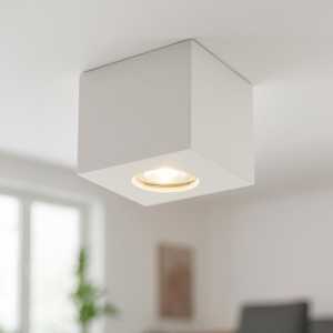 Isyluce faretto da soffitto cubo di gesso bianco