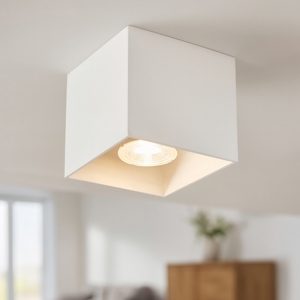 Cubo faretto quadrato da soffitto in gesso bianco