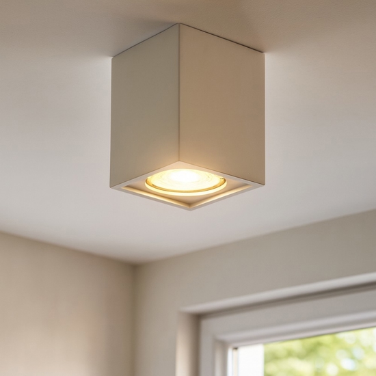 Isyluce faretto cubo da soffitto gesso bianco per cucina