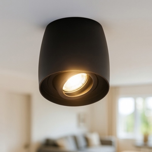 Faretto nero da soffitto orientabile moderno