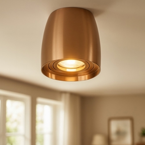 Faretto oro rame lampada da soffitto orientabile design moderno