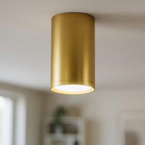 Focus faretto da soffitto cilindro oro satinato maytoni