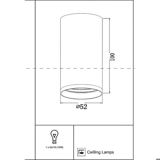 Focus faretto da soffitto cilindro oro satinato maytoni
