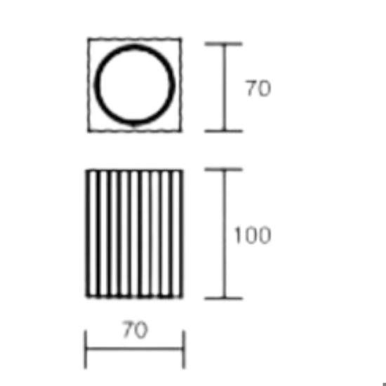 Faretto di gesso cubo da soffitto rigato isyluce gypsos Faretto di gesso cubo da soffitto rigato isyluce gypsos